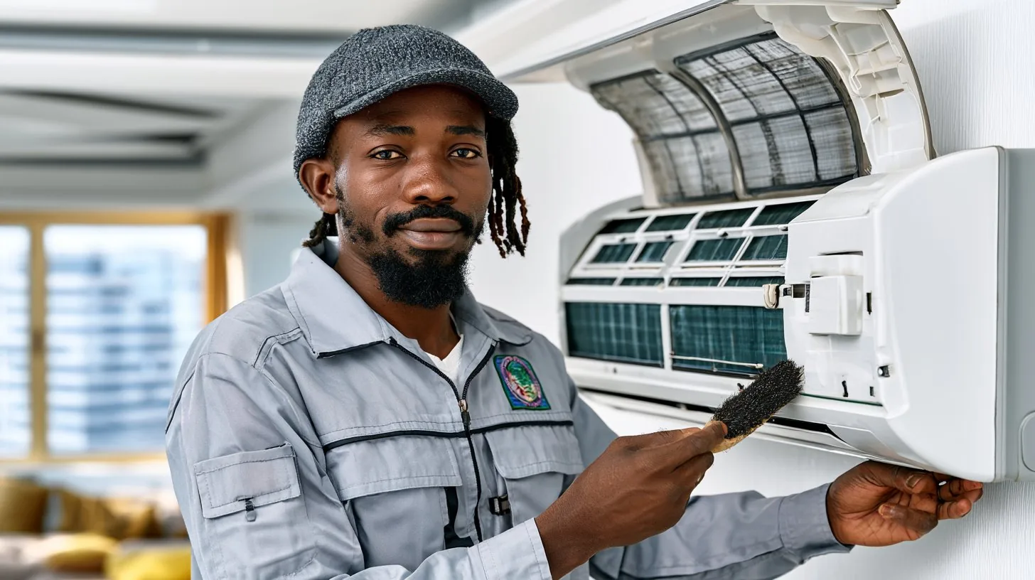 Technicien réalisant l'entretien d'une climatisation à Abidjan — prix et tarifs